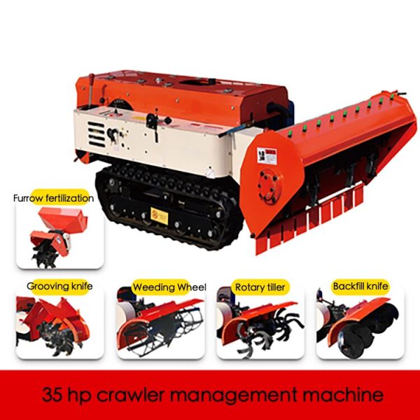 Machine de gestion de jardin et chenille, 35hp, Micro-arrachage rotatif multifonction, trancheuse pour engrais agricole, Diesel, mauvaises herbes - Image 2