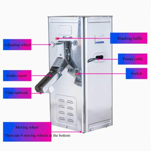 Moulin à riz agricole électrique, Machine à polir le riz et le Grain, éplucheur de grains - Image 6
